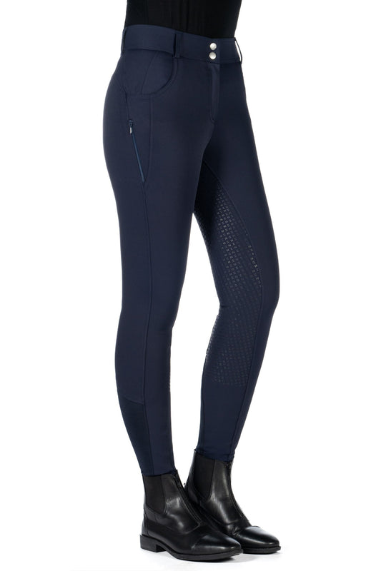 Riding breeches Ari Mid Rise silicone full seat Dark blue