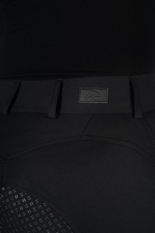 Riding breeches Ari Mid Rise silicone full seat Black