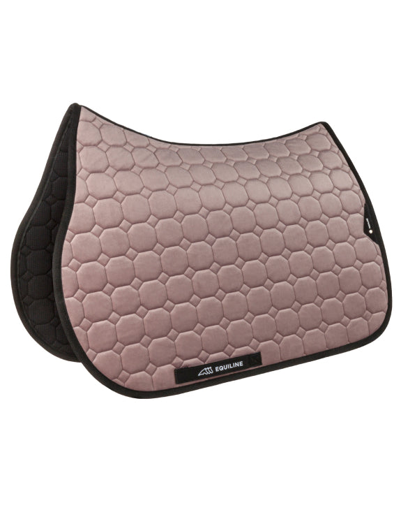 Equiline Octagon Saddle Pad Antique Rose Velvet