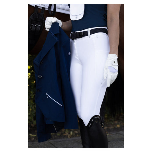 Riding breeches Cancun Snow White silicone seat