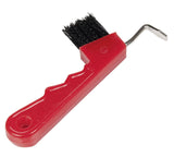 Hoof scraper with brush