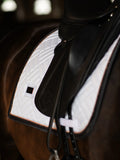 Equestrian Stockholm Saddle Pad Modern White Dark Ocean