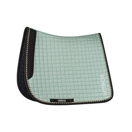 Mrs. Ros Iconic Cotton Saddle Pad Dressage Lavender Fields Green