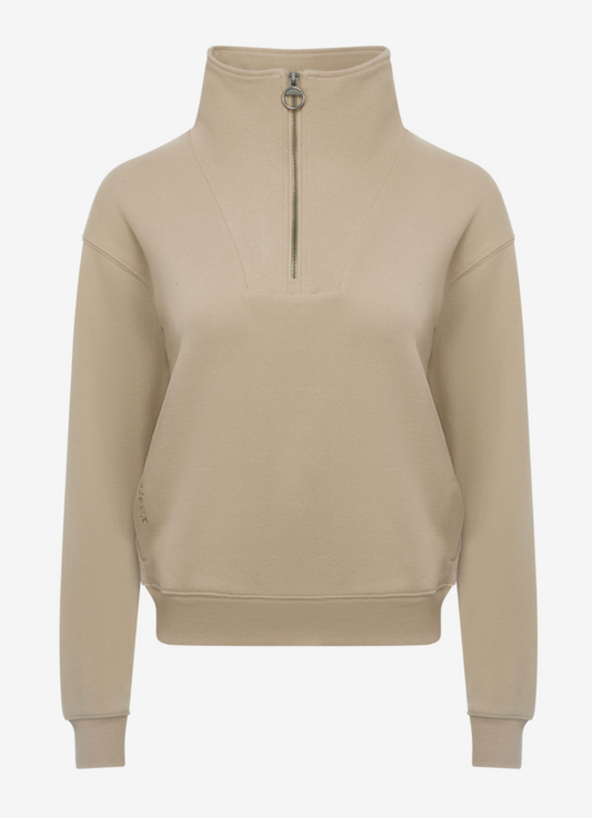 LeMieux Keira Quarter Neck Sweat Almond