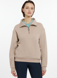 LeMieux Keira Quarter Neck Sweat Almond