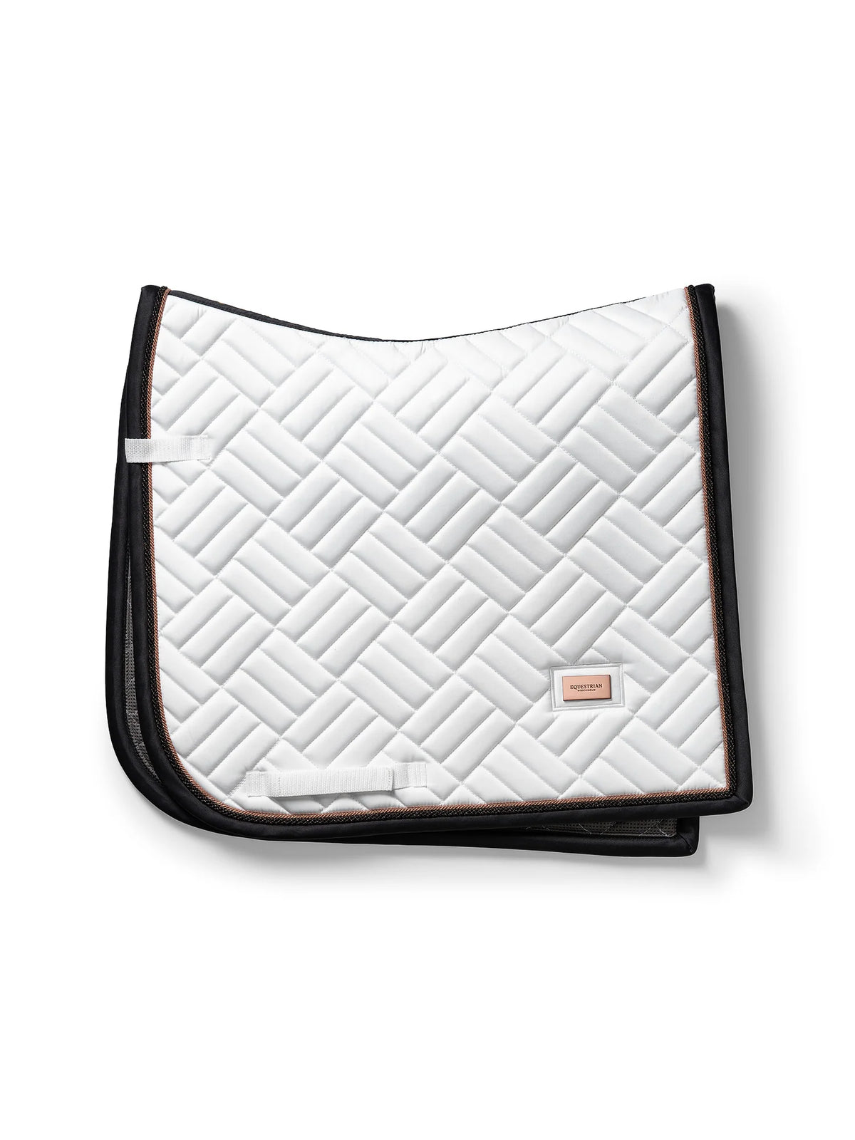 Equestrian Stockholm Saddle Pad Modern White Dark Ocean