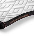 Equestrian Stockholm Saddle Pad Modern White Dark Ocean