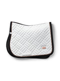 Equestrian Stockholm Saddle Pad Modern White Dark Ocean